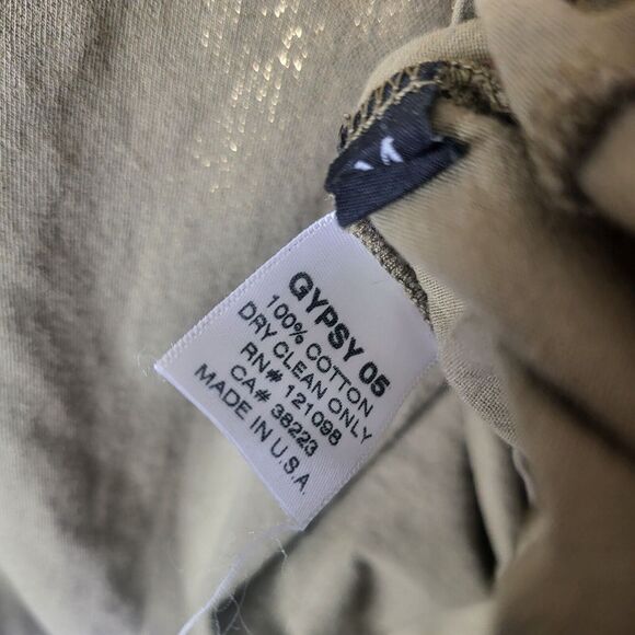 Revolve Gypsy 05 Top M Womens Gold Shimmer Cap Sleeve Pullover Top - Picture 7 of 12